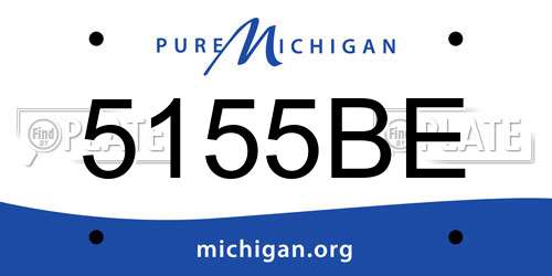 5155BE Michigan License Plate