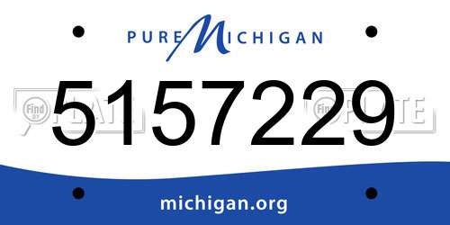 5157229 Michigan License Plate