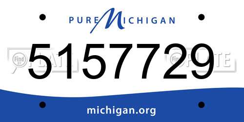 5157729 Michigan License Plate