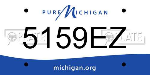 5159EZ Michigan License Plate