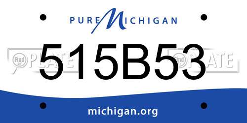 515B53 Michigan License Plate