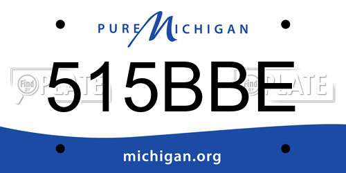 515BBE Michigan License Plate