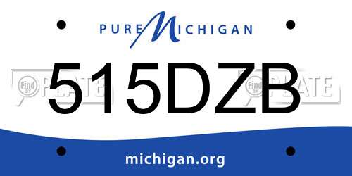 515DZB Michigan License Plate