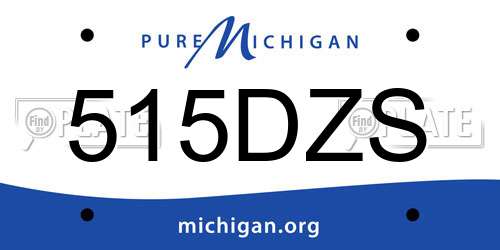 515DZS Michigan License Plate