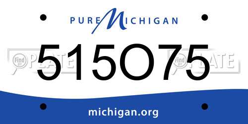 515O75 Michigan License Plate