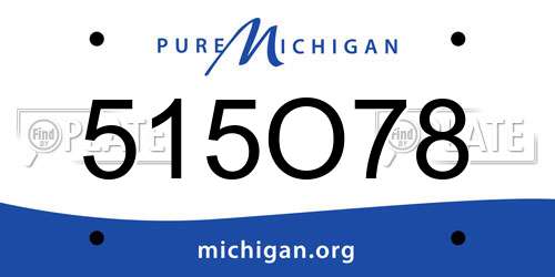 515O78 Michigan License Plate