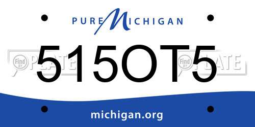 515OT5 Michigan License Plate