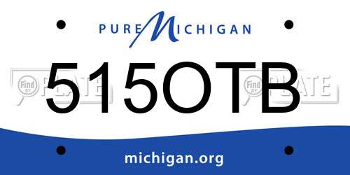 515OTB Michigan License Plate