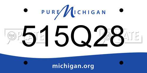 515Q28 Michigan License Plate
