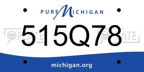 515Q78 Michigan License Plate