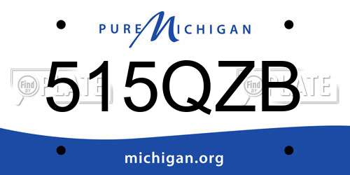 515QZB Michigan License Plate