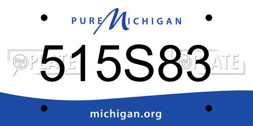515S83 Michigan License Plate