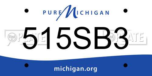 515SB3 Michigan License Plate