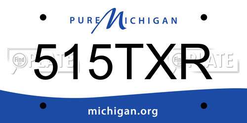 515TXR Michigan License Plate