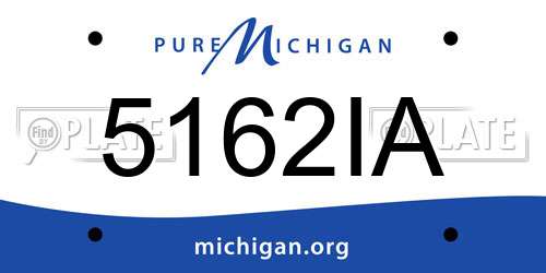 5162IA Michigan License Plate