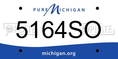 5164SO Michigan License Plate