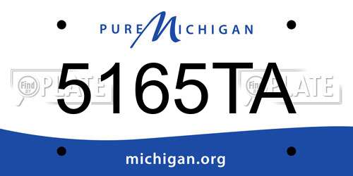 5165TA Michigan License Plate