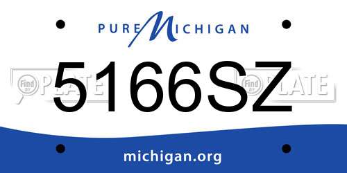 5166SZ Michigan License Plate