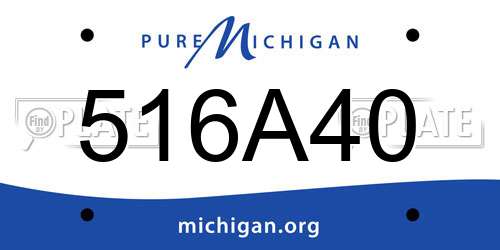 516A40 Michigan License Plate