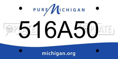 516A50 Michigan License Plate