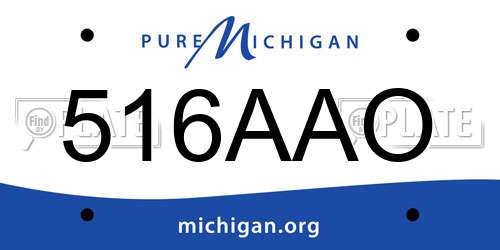 516AAO Michigan License Plate
