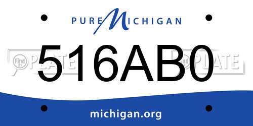 516AB0 Michigan License Plate