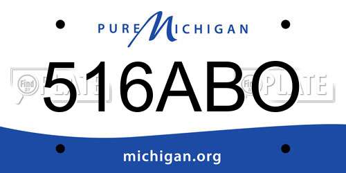 516ABO Michigan License Plate