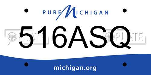 516ASQ Michigan License Plate