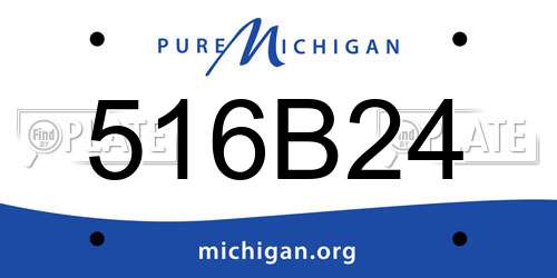 516B24 Michigan License Plate