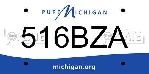 516BZA Michigan License Plate