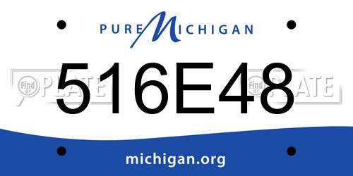 516E48 Michigan License Plate