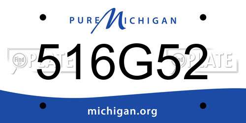 516G52 Michigan License Plate