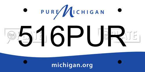516PUR Michigan License Plate