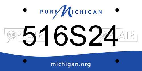 516S24 Michigan License Plate