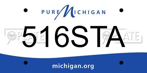 516STA Michigan License Plate