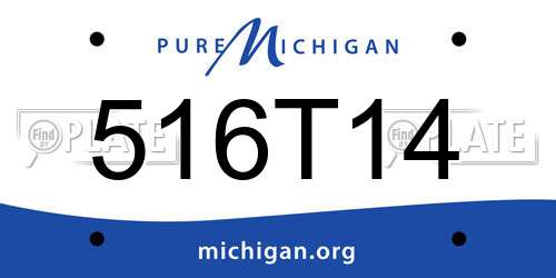 516T14 Michigan License Plate