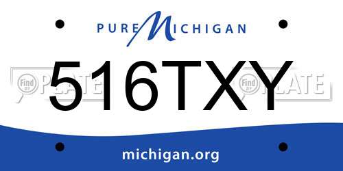 516TXY Michigan License Plate