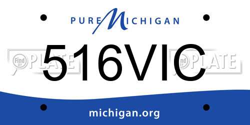 516VIC Michigan License Plate
