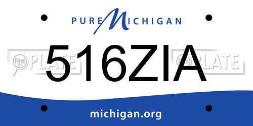 516ZIA Michigan License Plate