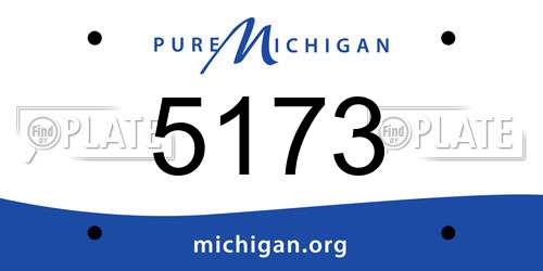 5173 Michigan License Plate