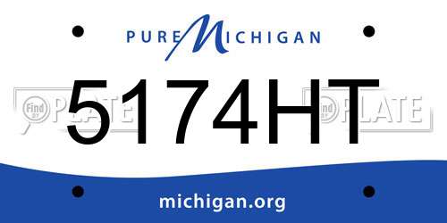 5174HT Michigan License Plate