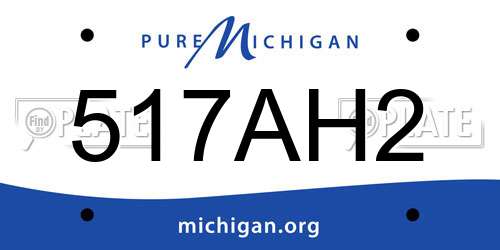 517AH2 Michigan License Plate