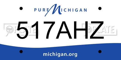 517AHZ Michigan License Plate