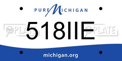 518IIE Michigan License Plate