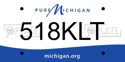 518KLT Michigan License Plate
