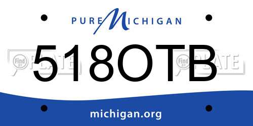 518OTB Michigan License Plate