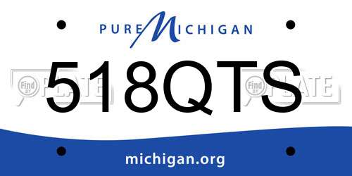 518QTS Michigan License Plate