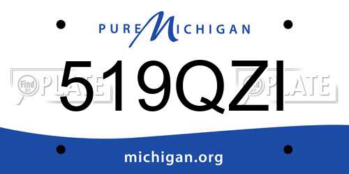 519QZI Michigan License Plate