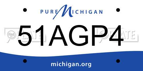 51AGP4 Michigan License Plate