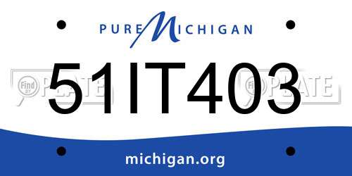 51IT403 Michigan License Plate